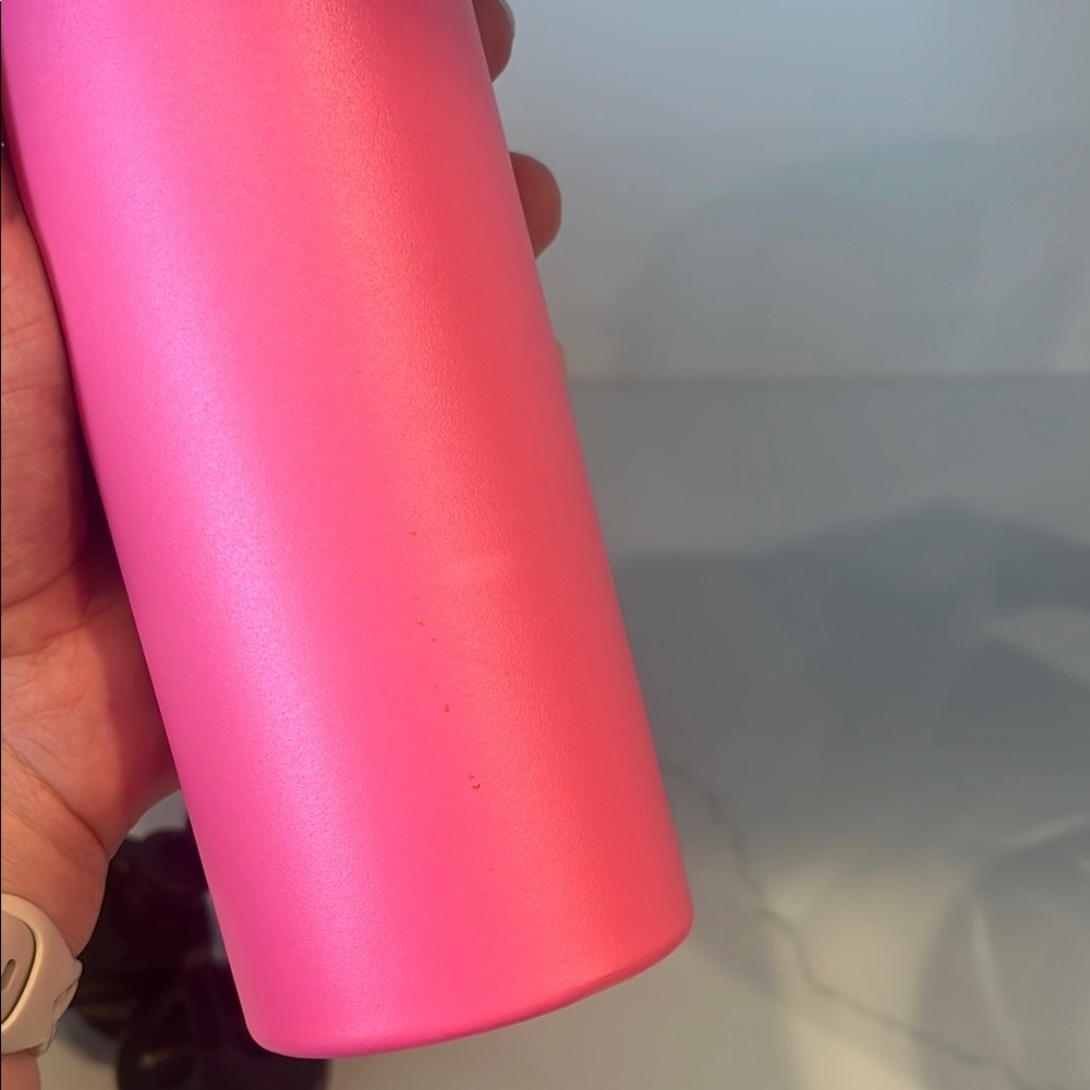 21 oz Hydro Flask Pink Water Bottle with 3 extra variety lids - Picture 2 of 11